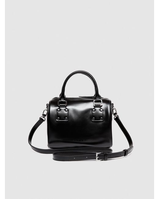 Sisley Black Mini Vanity-style Handbag With Shoulder Strap