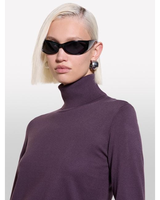 Sisley Purple Turtleneck Sweater