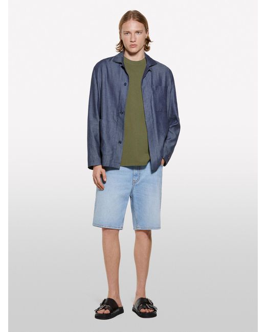 Bermuda Di Jeans Chiaro di Sisley in Blue da Uomo