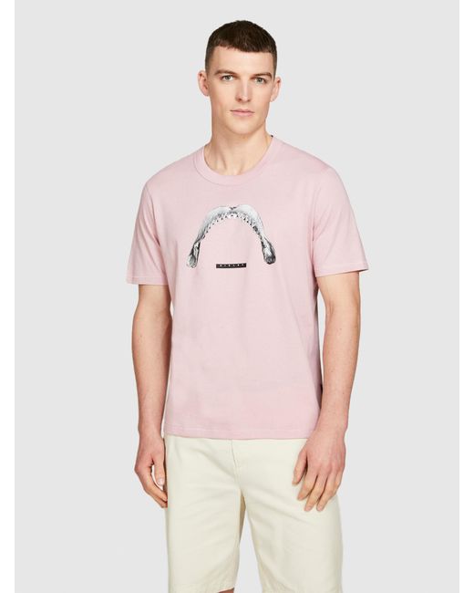 T-shirt Regular Fit Con Stampa di Sisley in Multicolor da Uomo