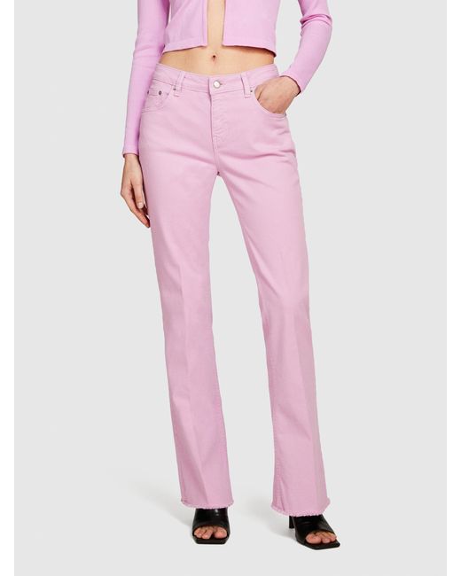 Sisley Pink Colored Flared Fit Jeans