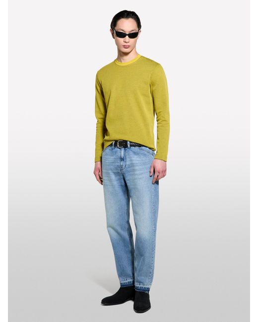 Sisley Jeans Regular Fit Blau Mit Ausgefranstem Rand, Mann, Größe in Blue für Herren