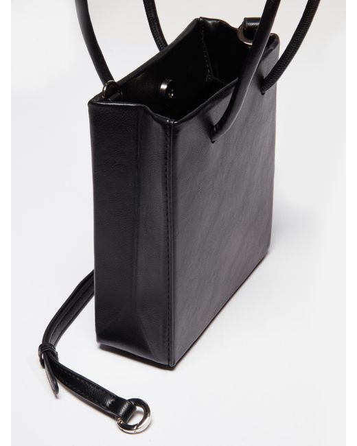 Sisley Black Mini Tote Bag With Shoulder Strap