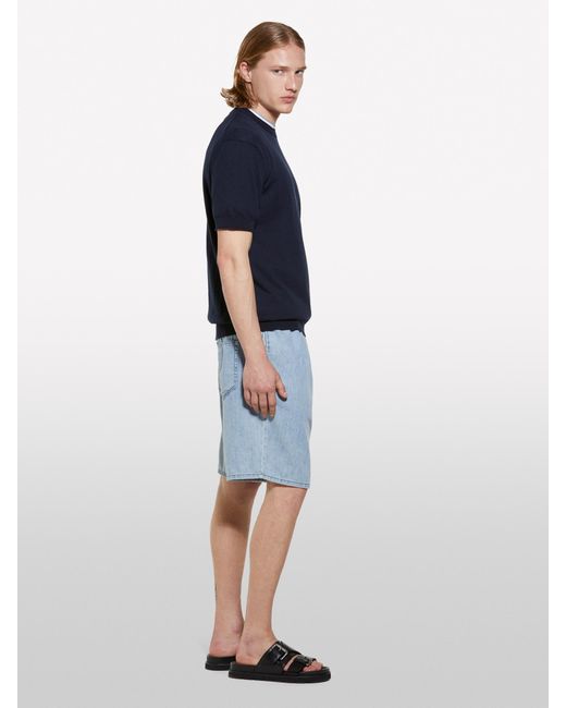 Bermuda Di Jeans Chiaro Relaxed Fit di Sisley in Blue da Uomo