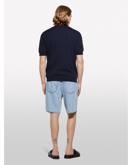 Bermuda Di Jeans Chiaro Relaxed Fit di Sisley in Blue da Uomo