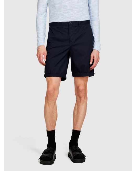 Sisley Slim Fit Bermudas in White für Herren