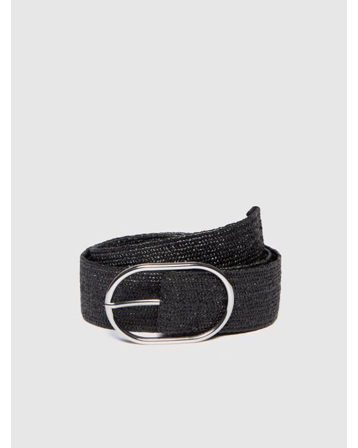 Cintura Elastica Intrecciata di Sisley in Black