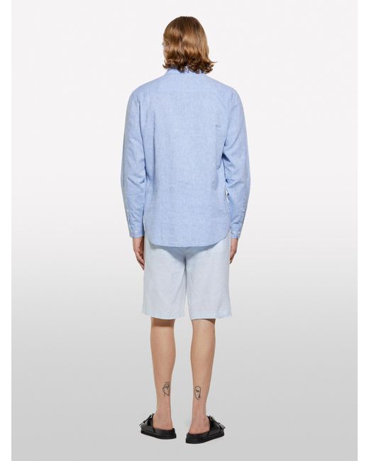 Bermuda Azzurro Chiaro 100% Lino di Sisley in Blue da Uomo