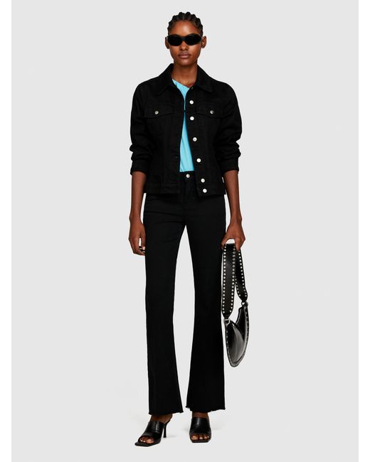 Sisley Black Colored Flared Fit Jeans