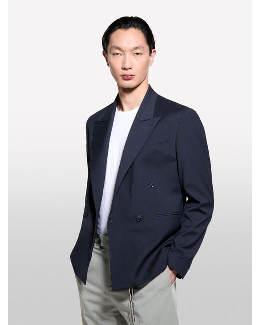 Sisley Zweireihiger Blazer in Blue für Herren