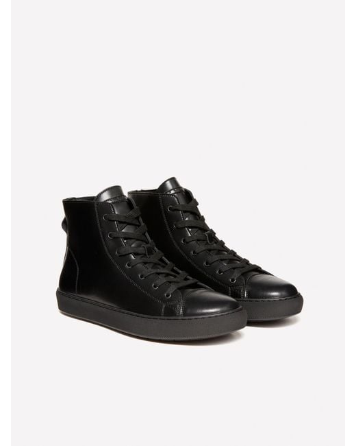 Black high top fashion sneakers hot sale