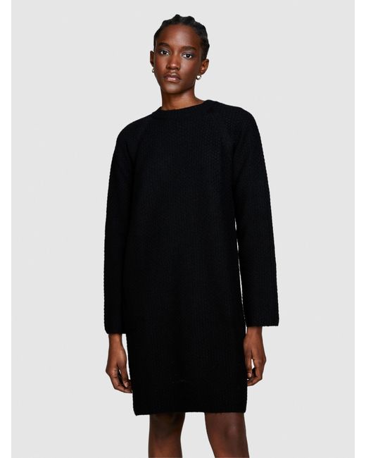 Sisley Black Short Sweater Dress