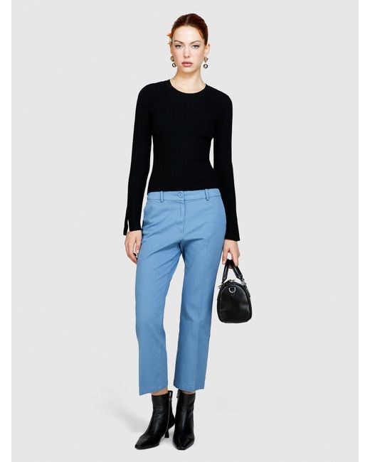 Sisley Blue Cropped Trousers