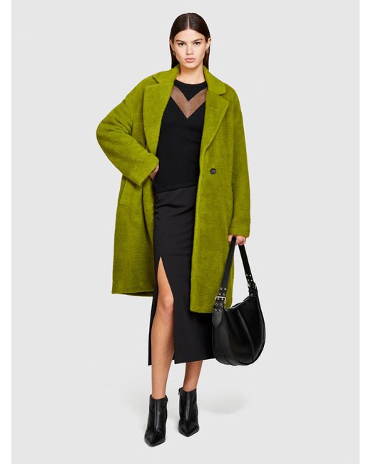 Sisley Green Teddy Coat