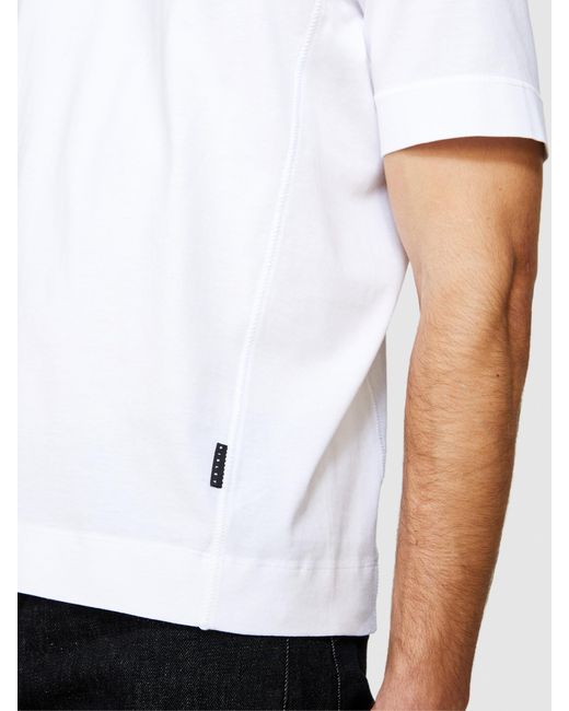 Sisley White Solid Color T-shirt for men