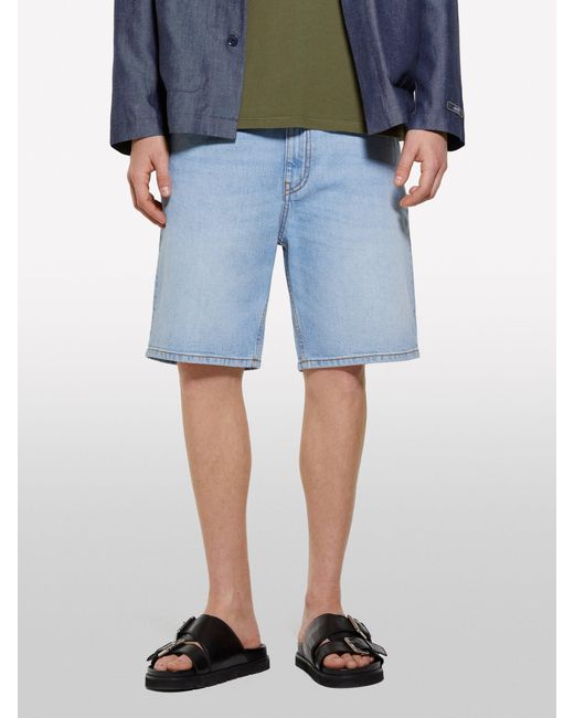 Sisley Leichte Bermudashorts Aus Denim, Mann, Größe in Blue für Herren