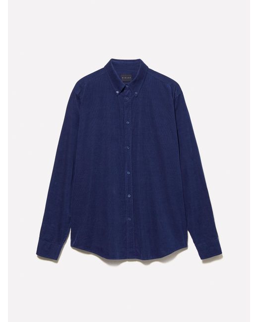 Sisley Blue Dark Corduroy Shirt, , Dark for men