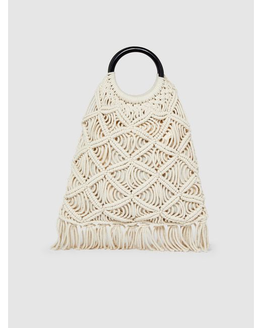 Sisley Natural Crochet Bag With Fringe