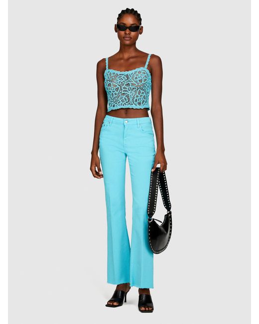 Sisley Blue Jeans Color Flare Fit