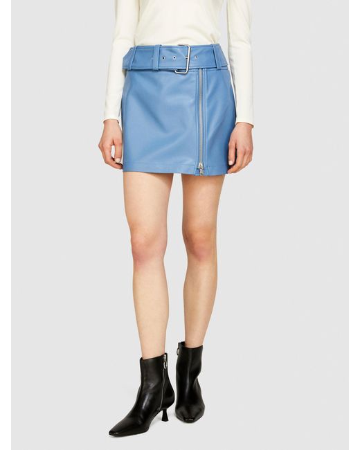 Sisley Blue Mini Skirt With Maxi Belt