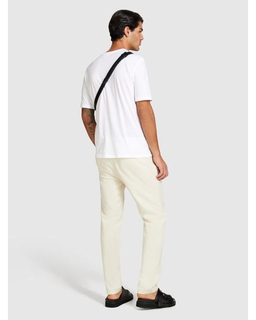 T-shirt Con Taglio Vivo di Sisley in White da Uomo