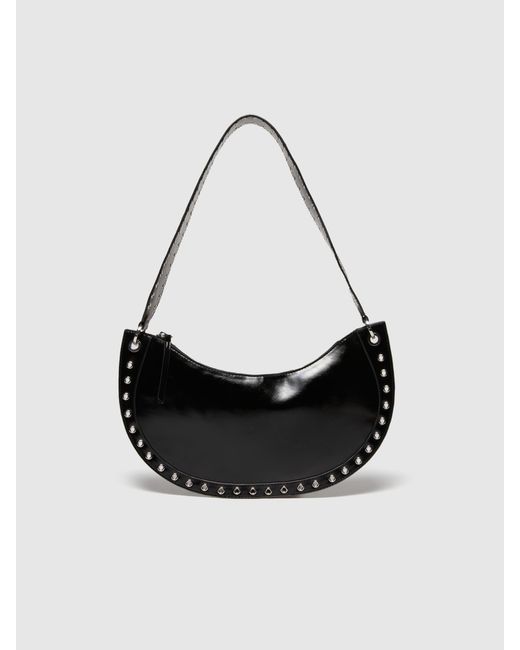 Sisley Black Glossy Shoulder Bag