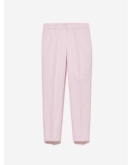Chino Rosa Regular Fit di Sisley in White