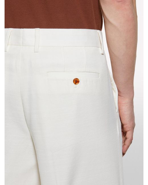 Bermuda Regular Fit Bianco Panna di Sisley in White da Uomo