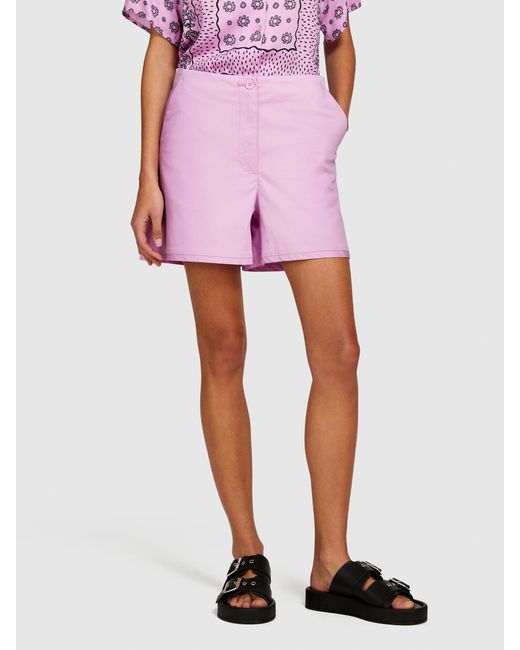 Sisley Pink Regular Fit Shorts
