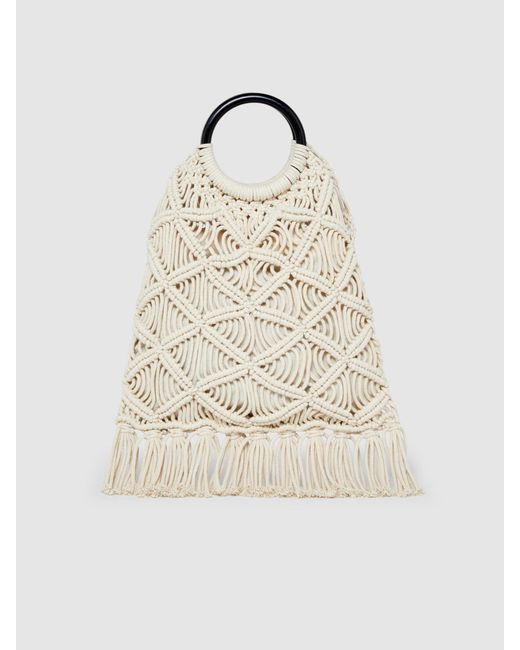 Sisley Natural Crochet Bag With Fringe