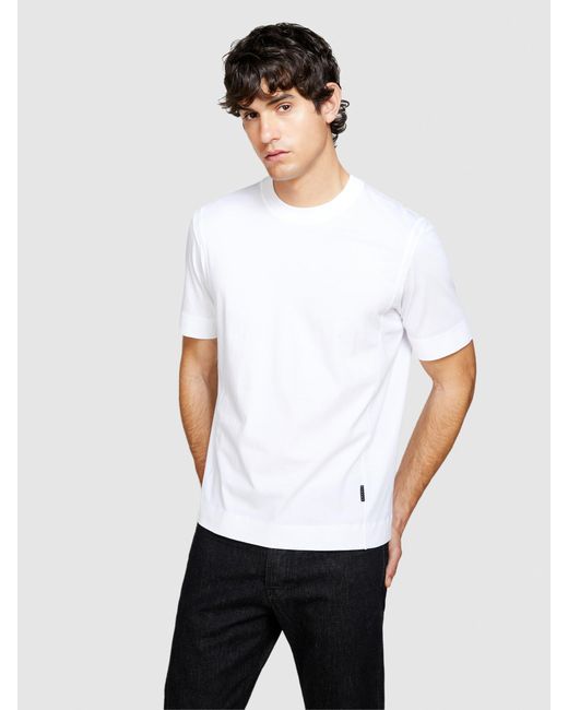 T-shirt Tinta Unita di Sisley in White da Uomo