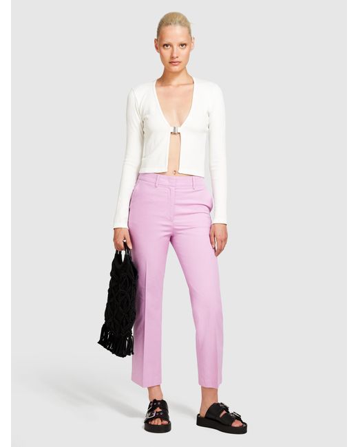 Pantaloni A Vita Alta di Sisley in Pink