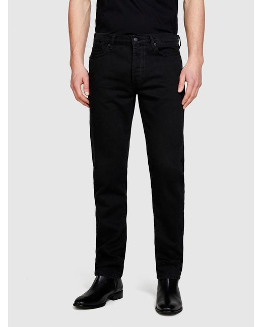 Sisley Black Berlin Slim Fit Colored Jeans for men