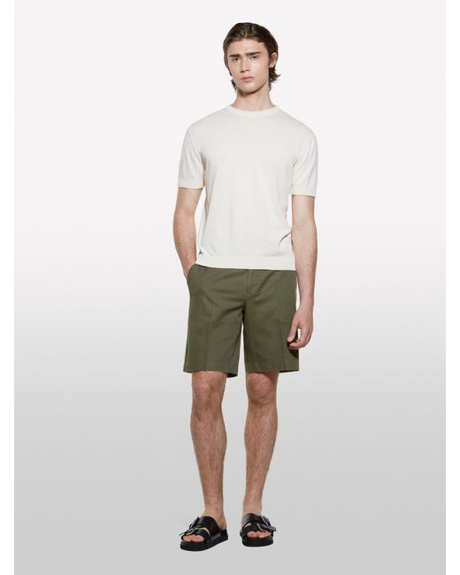 Bermuda Regular Fit Verde Militare di Sisley in White da Uomo