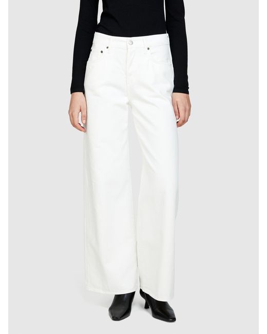 Sisley White Jeans Color Wide Fit