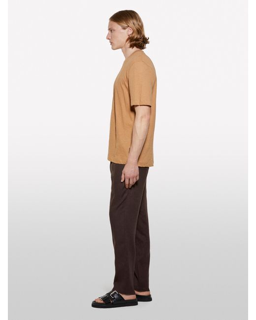 Sisley Dunkelbraune Jogginghose Aus 100% Leinen, Mann, Größe in Natural für Herren