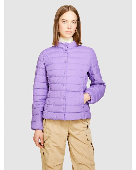 Sisley Purple Slim Fit Padded Jacket