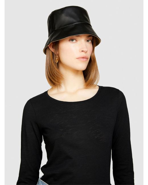 Sisley Black Reversible Bucket Hat