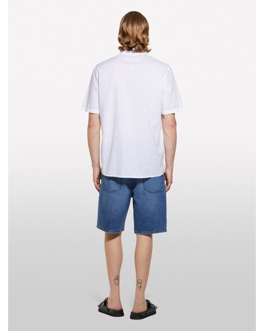 Bermuda Di Jeans Scuro di Sisley in White da Uomo