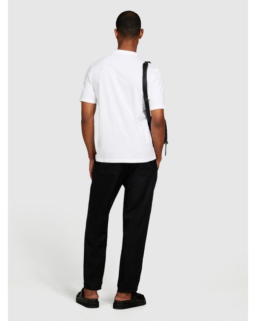 T-shirt Regular Fit Con Stampa di Sisley in White da Uomo