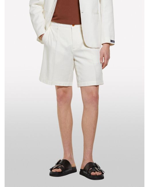 Bermuda Regular Fit Bianco Panna di Sisley in White da Uomo