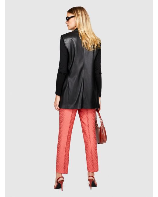 Sisley Red Jacquard Trousers