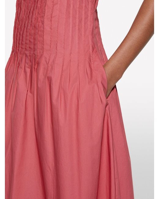 Sisley Red Ausgestelltes, Errötendes Midikleid, Frau, Größe