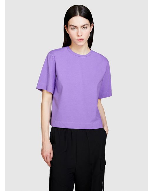 Sisley Purple Boxy Fit T-shirt