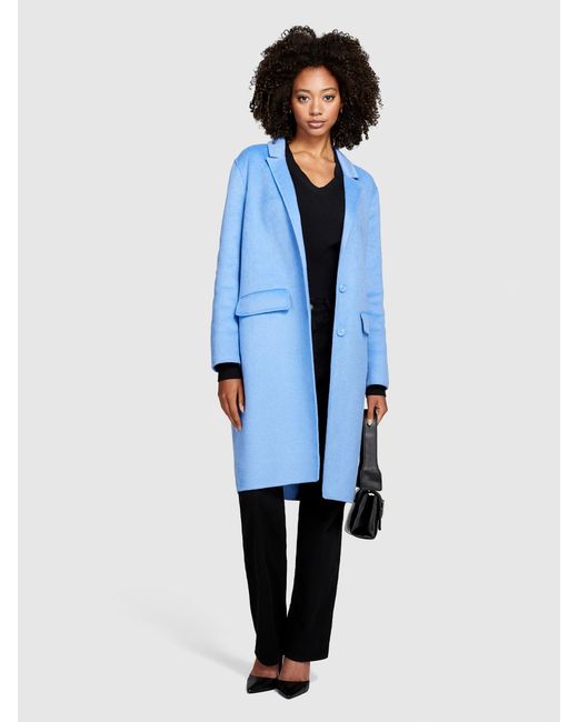 Sisley Blue Midi Coat