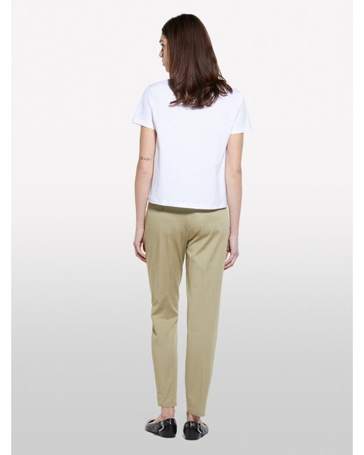 Sisley White Weißes T-shirt Aus 100% Bio-baumwolle