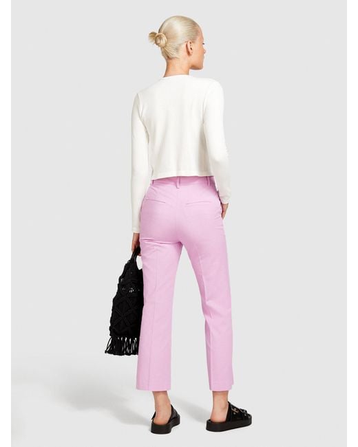 Pantaloni A Vita Alta di Sisley in Pink