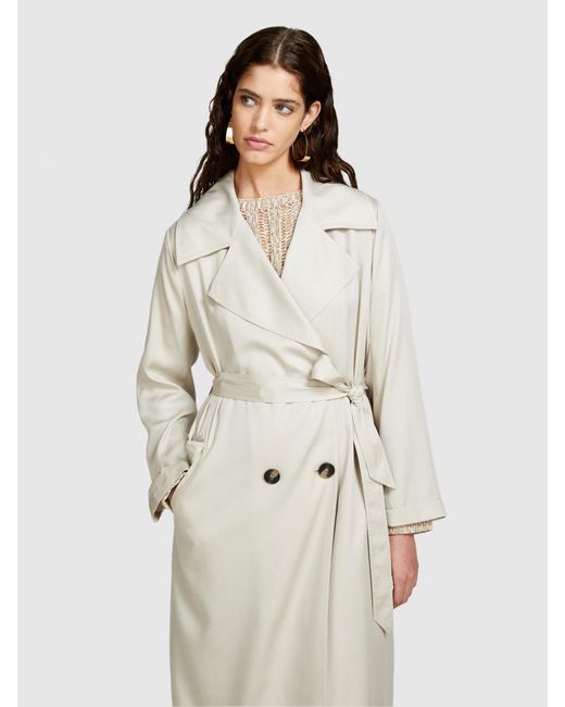Sisley Natural Flowy Trench Coat