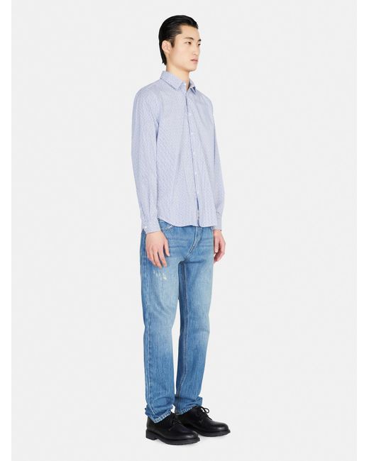 Camicia Regular Fit Stampata da Uomo di Sisley in Blu | Lyst