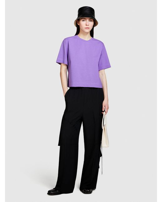 T-shirt Boxy Fit di Sisley in Purple